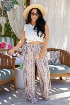 FL New Arrivals At First Blush Wide Leg Pants - Rose
