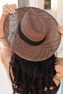 Fame Accessories Touch Of Sun Straw Hat - Brown New Arrivals