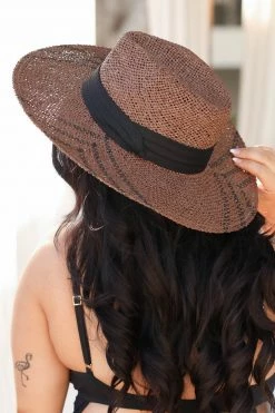 Fame Accessories Touch Of Sun Straw Hat - Brown New Arrivals