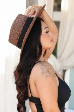 Fame Accessories Touch Of Sun Straw Hat - Brown New Arrivals