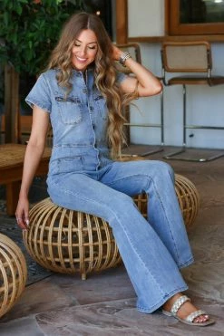 BB New Arrivals I Can't Even Denim Jumpsuit - Light Wash