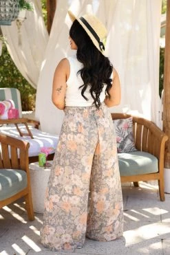 ATW Breath Of Fresh Air Wide Leg Pants - Grey