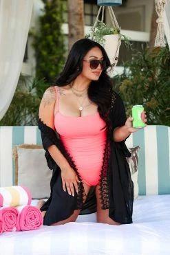 MA-01 CBRAND Coastal Lifestyle Kimono - Black New Arrivals