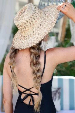 Fame Accessories Catching Rays Straw Hat - Ivory New Arrivals