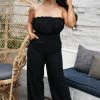Entro Influence The Room Strapless Jumpsuit - Black