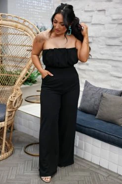 Entro Influence The Room Strapless Jumpsuit - Black