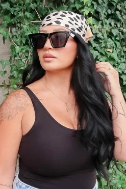 WW Not Today Bandana Scarf - Mocha Animal Print