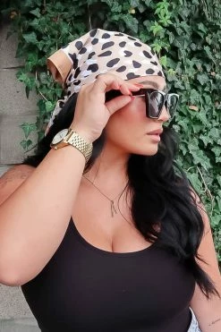 WW Not Today Bandana Scarf - Mocha Animal Print