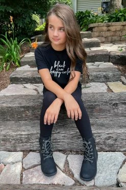 RR (KIDS) "Black Is My Happy Color" Tee - Black New Arrivals