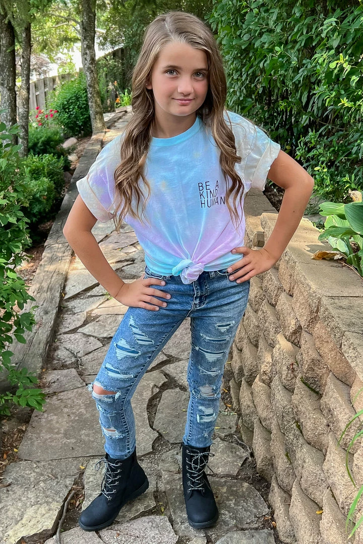 RRD New Arrivals (KIDS) "Be A Kind Human" Tie Dye Tee - Multi 5 RRD New Arrivals (KIDS) "Be A Kind Human" Tie Dye Tee - Multi