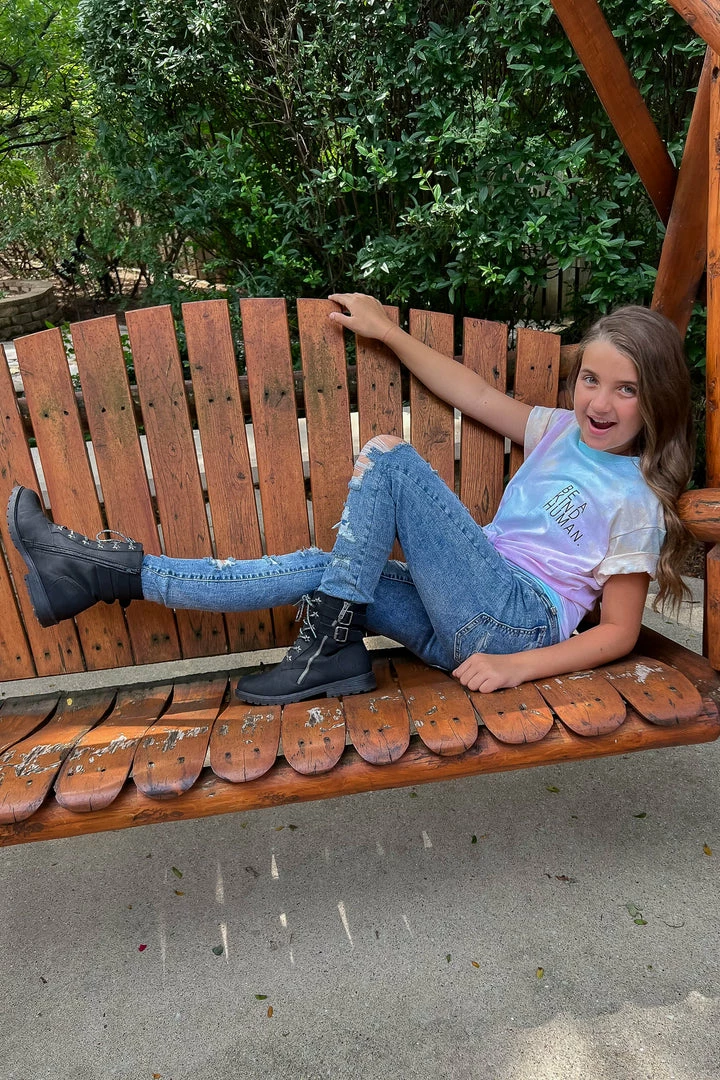 RRD New Arrivals (KIDS) "Be A Kind Human" Tie Dye Tee - Multi 6 RRD New Arrivals (KIDS) "Be A Kind Human" Tie Dye Tee - Multi