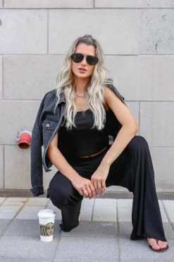 FL-01 CBRAND Break The Mold Tank & Palazzo Pants - Black 2XL