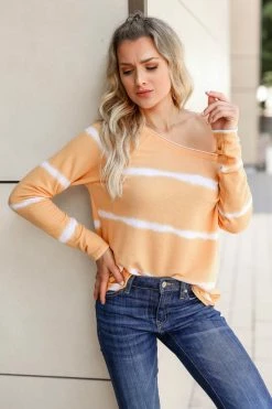 FL-01 CBRAND Happier Than Ever Long Sleeve Top - Mustard