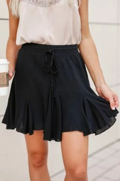 Newbury Kustom Flying High Woven Skirt - Black