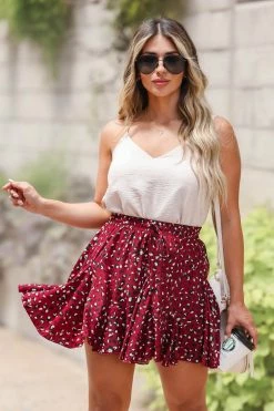 Newbury Kustom Flying High Leopard Skirt - Wine Small