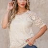 Bibi Take You Downtown Lace Top - Stone