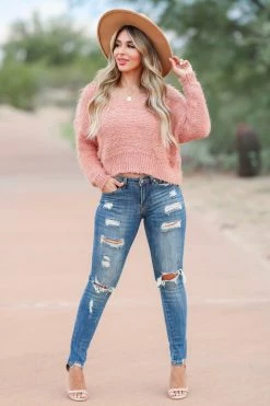 Newbury Kustom Cuddle Up Pullover Sweater - Desert Rose Large