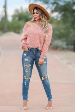 Newbury Kustom Cuddle Up Pullover Sweater - Desert Rose Large
