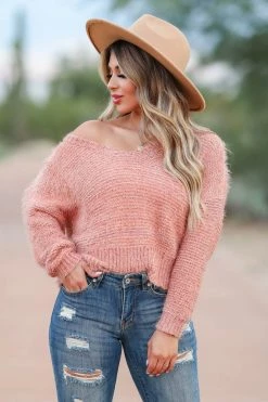 Newbury Kustom Cuddle Up Pullover Sweater - Desert Rose Large