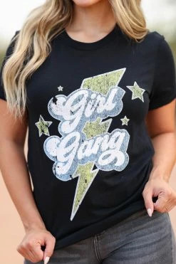 Crazy Cool "Girl Gang" Graphic Tee - Black