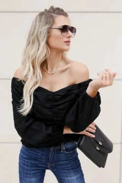 Newbury Kustom Belle Of The Ball Long Sleeve Top - Black