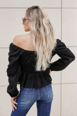 Newbury Kustom Belle Of The Ball Long Sleeve Top - Black