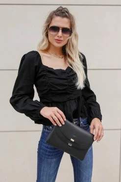 Newbury Kustom Belle Of The Ball Long Sleeve Top - Black