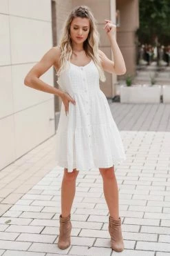 Newbury Kustom Carefree Feeling Textured Dress - White Small