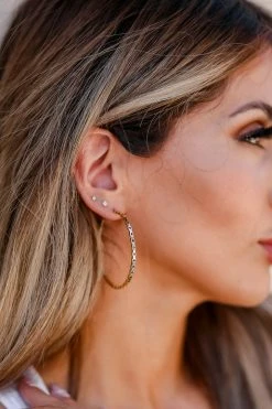 Treasure Jewels All In The Details Hoop Earrings - Black 8 Treasure Jewels All In The Details Hoop Earrings - Black