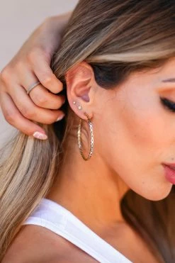 Treasure Jewels All In The Details Hoop Earrings - Black 9 Treasure Jewels All In The Details Hoop Earrings - Black