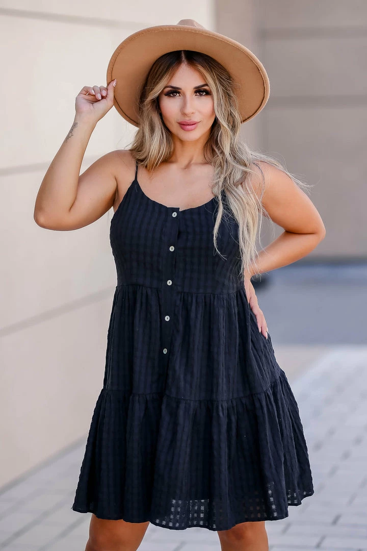 Newbury Kustom Medium Carefree Feeling Textured Dress - Black 3 Newbury Kustom Medium Carefree Feeling Textured Dress - Black