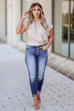 FL-01 Large CBRAND Power Grab Leopard Bodysuit - Champagne