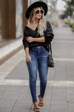 KAN CAN Cora High Rise Skinny Jeans - Dark Wash 13 KAN CAN Cora High Rise Skinny Jeans - Dark Wash