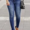 KAN CAN Cora High Rise Skinny Jeans - Dark Wash