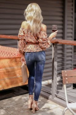 FL-01 2XL CBRAND Just One Look Floral Top - Mustard