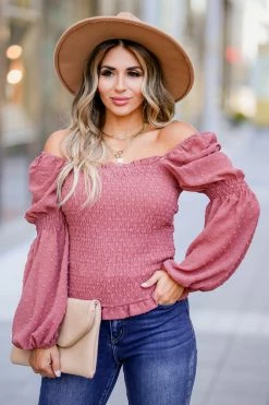 Promesa Medium Falling Fast Peasant Top - Blush