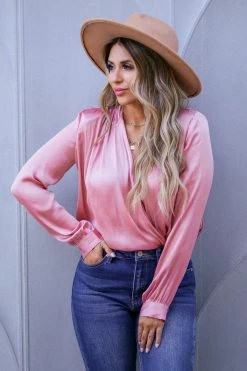 FL-01 Small CBRAND Always Classic Shoulder Pad Bodysuit - Rose