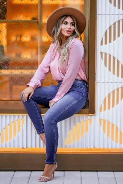 FL-01 Small CBRAND Always Classic Shoulder Pad Bodysuit - Rose