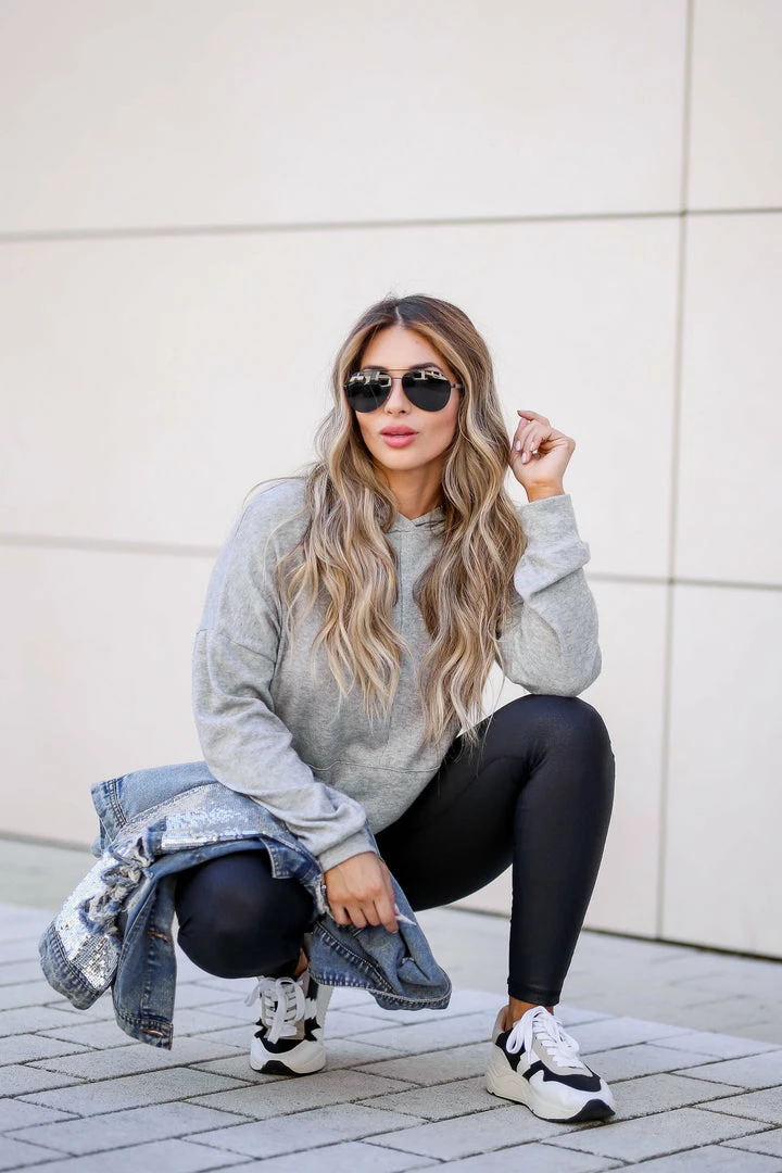 First Love Small Believe It Hooded Pullover - Heather Grey 5 First Love Small Believe It Hooded Pullover - Heather Grey