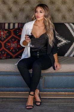 AN-01 CBRAND Boys Club Color Block Blazer - Black & Ivory Outerwear