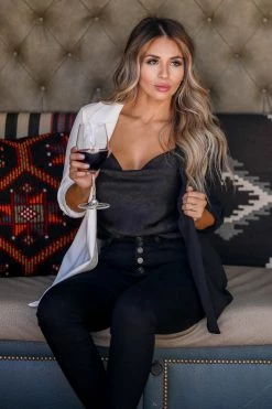 AN-01 CBRAND Boys Club Color Block Blazer - Black & Ivory Outerwear