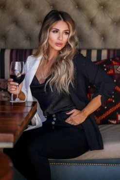 AN-01 CBRAND Boys Club Color Block Blazer - Black & Ivory Outerwear