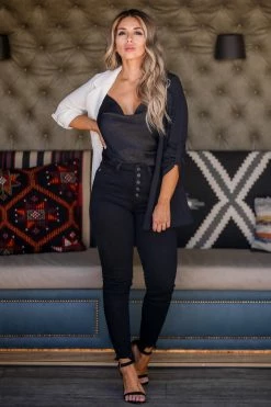 AN-01 CBRAND Boys Club Color Block Blazer - Black & Ivory Outerwear