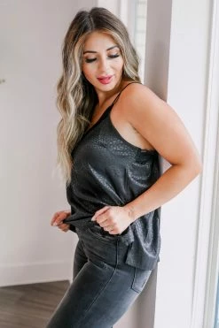 Andree Found My Forever Spotted Cami - Black