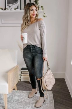 First Love News Flash Strappy Top - Taupe 12 First Love News Flash Strappy Top - Taupe