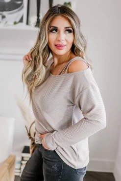 First Love News Flash Strappy Top - Taupe 10 First Love News Flash Strappy Top - Taupe