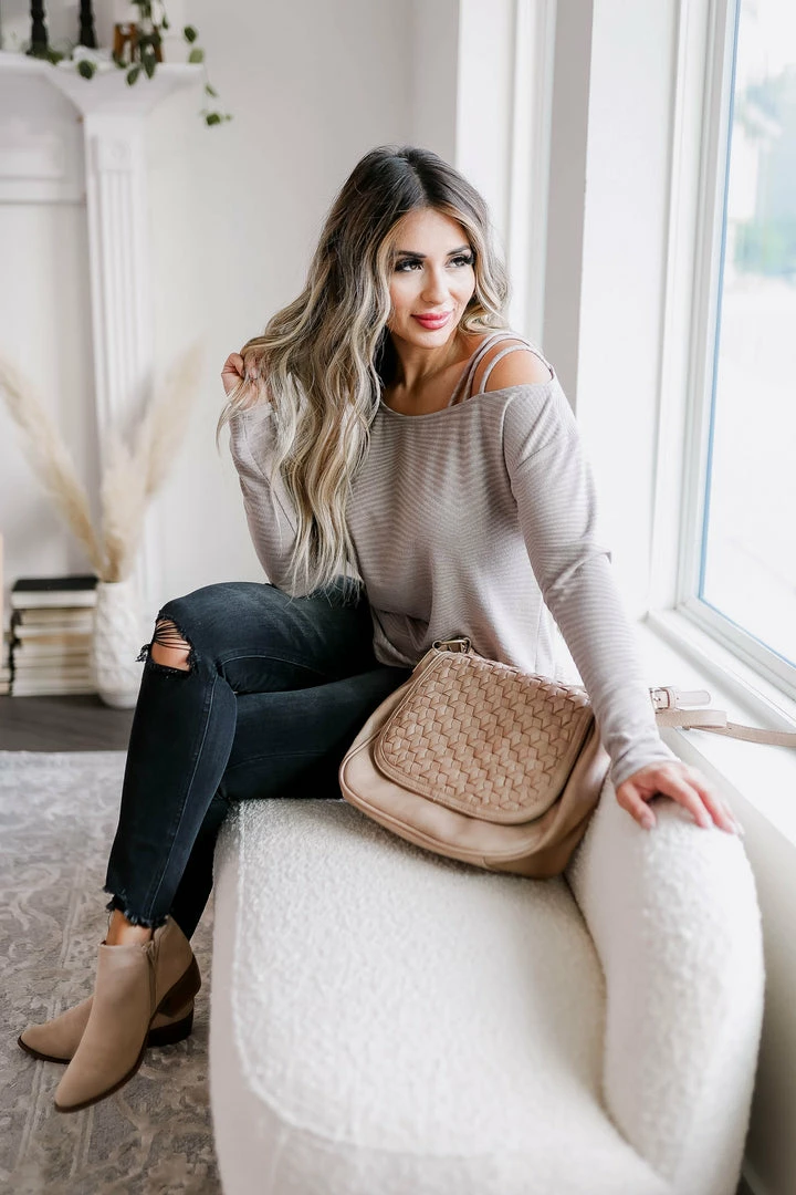 First Love News Flash Strappy Top - Taupe 8 First Love News Flash Strappy Top - Taupe