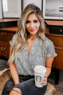 FL-01 Small CBRAND After Midnight Leopard Bodysuit - Ivory