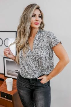 FL-01 Small CBRAND After Midnight Leopard Bodysuit - Ivory