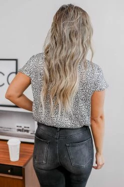 FL-01 Small CBRAND After Midnight Leopard Bodysuit - Ivory